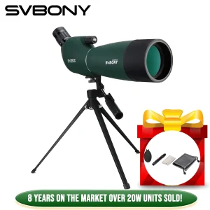 Svbony SV28 Spotting Scope 50/60/70/80mm Zoom with Tripod Waterproof,
