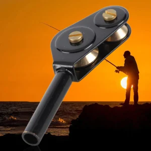‌Stainless Steel Double Roller Fishing Rod Guide