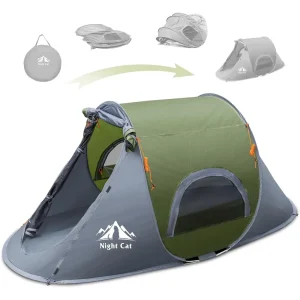 Compact 1-Person Waterproof Pop-Up Camping Tent
