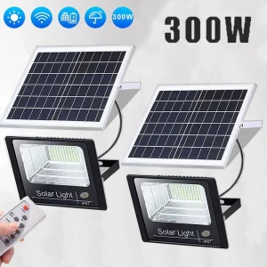 2PCS Solar Flood Security Light Auto On/Off Dusk to Dawn