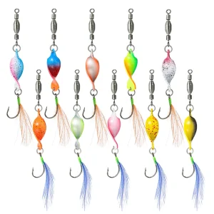 10Pcs Fishing Spoons Lures Kit