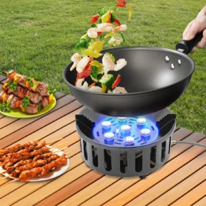 7-Core Camping Stove High-Power Strong Fire Portable Gas Burner Windproof